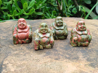 Polished Mini Unakite Buddha Carvings - sold per item - From Australia