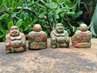 Polished Mini Unakite Buddha Carvings - sold per item - From Australia