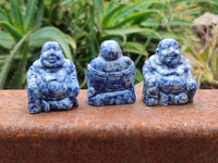 Polished Mini Sodalite Buddha Carvings - sold per item - From Brazil