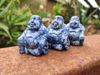 Polished Mini Sodalite Buddha Carvings - sold per item - From Brazil