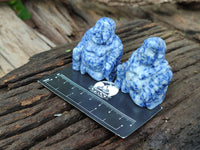 Polished Mini Sodalite Buddha Carvings - sold per item - From Brazil