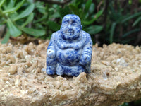 Polished Mini Sodalite Buddha Carvings - sold per item - From Brazil