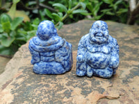 Polished Mini Sodalite Buddha Carvings - sold per item - From Brazil