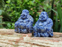 Polished Mini Sodalite Buddha Carvings - sold per item - From Brazil