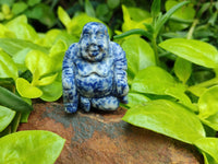 Polished Mini Sodalite Buddha Carvings - sold per item - From Brazil