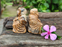 Polished Mini Picture Stone Jasper Buddha Carvings - sold per item - From Namibia