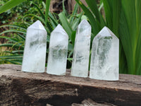 Polished Frosted Quartz Crystal Points x 6 From Madagascar