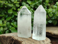 Polished Frosted Quartz Crystal Points x 6 From Madagascar