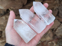 Polished Frosted Quartz Crystal Points x 6 From Madagascar