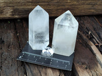 Polished Frosted Quartz Crystal Points x 6 From Madagascar