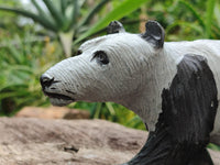 Hand Made Wonder Stone Panda Carving x 1 From Zimbabwe