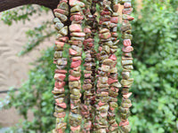 Polished Unakite Beaded Tumble Chip Necklace - Sold Per Item - From South Africa