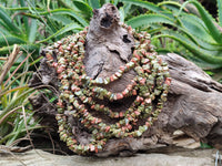 Polished Unakite Beaded Tumble Chip Necklace - Sold Per Item - From South Africa