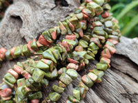 Polished Unakite Beaded Tumble Chip Necklace - Sold Per Item - From South Africa