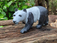 Hand Made Wonder Stone Panda Carving x 1 From Zimbabwe