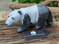 Hand Made Wonder Stone Panda Carving x 1 From Zimbabwe