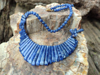 Polished Sodalite Egyptian Choker Necklace - Sold Per Item - From Namibia