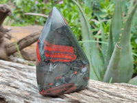 Polished Bloodstone Points x 3 From Swaziland