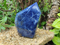 Polished Sodalite Points x 2 From Kunene River, Namibia