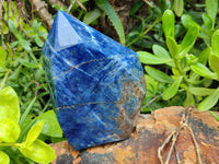 Polished Sodalite Points x 2 From Kunene River, Namibia