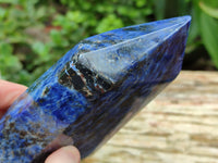 Polished Sodalite Points x 2 From Kunene River, Namibia