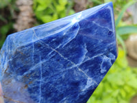 Polished Sodalite Points x 2 From Kunene River, Namibia