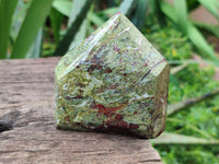 Polished Bastite Dragons Blood Point-Prism x 6 From Tshipise, South Africa