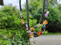 Polished Hematite, Carnelian, Amethyst Beaded Necklace x 3 From Southern Africa