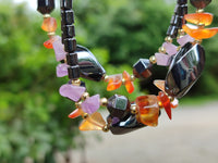 Polished Hematite, Carnelian, Amethyst Beaded Necklace x 3 From Southern Africa