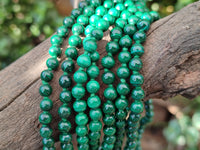 Polished Malachite Beaded Necklace - Sold Per Item- From Congo