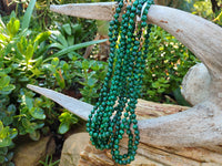 Polished Malachite Beaded Necklace - Sold Per Item- From Congo