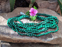 Polished Malachite Beaded Necklace - Sold Per Item- From Congo