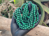 Polished Malachite Beaded Necklace - Sold Per Item- From Congo