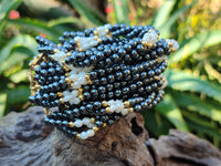 Polished Hematite and Freshwater Pearl Beaded Bracelet - Sold Per Item - From Southern Africa