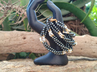 Polished Hematite and Freshwater Pearl Beaded Bracelet - Sold Per Item - From Southern Africa