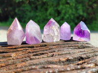 Polished Smokey Amethyst Quartz Crystals x 20 From Madagascar