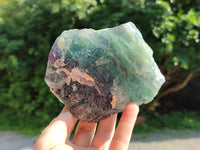 Natural Watermelon Fluorite Specimens x 2 From Uis, Namibia