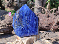 Polished Sodalite Points x 2 From Kunene River, Namibia