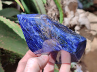 Polished Sodalite Points x 2 From Kunene River, Namibia