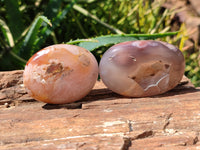 Polished Flower Agate Palm Stones x 24 From Madagascar