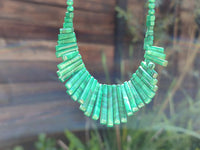 Polished Flower Banded Malachite Egyptian Choker Necklace - Sold Per Item - From Congo