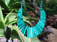 Polished Flower Banded Malachite Egyptian Choker Necklace - Sold Per Item - From Congo