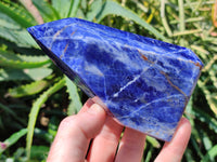 Polished Sodalite Points x 3 From Namibia