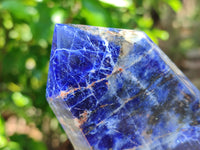 Polished Sodalite Points x 3 From Namibia