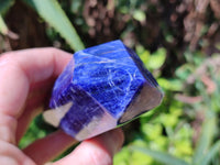 Polished Sodalite Points x 3 From Namibia