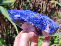 Polished Sodalite Points x 3 From Namibia