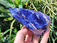 Polished Sodalite Points x 3 From Namibia