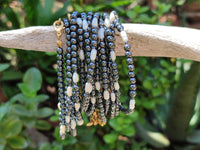 Polished Hematite and Freshwater Pearl Beaded Bracelet - Sold Per Item - From Southern Africa