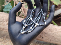 Polished Hematite and Freshwater Pearl Beaded Bracelet - Sold Per Item - From Southern Africa