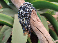 Polished Hematite and Freshwater Pearl Beaded Bracelet - Sold Per Item - From Southern Africa